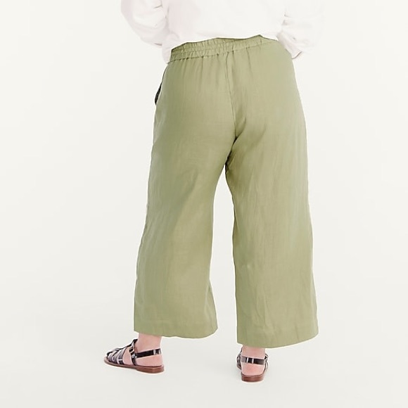 NWT JCrew wide-leg seaside pant in linen - Picture 3 of 4
